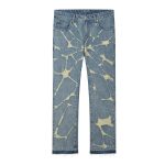 High Street Wash Destroyed Spider Web Straight Leg Jeans - Image 2
