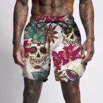 Skull Pattern Printing Digital 3D Men's Casual Quick-drying Beach Pants - Image 9