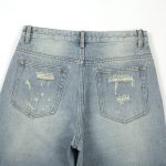 High Street Men's Washed Loose Whiskered Ripped Jeans - Image 4