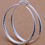 925 Silver Exaggerated Large Hoop Earrings Hoop Earrings - Image 4