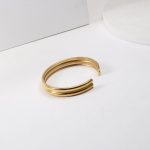 Double Curved Titanium Steel Bracelet - Image 2