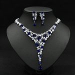 Colorful Zircon Necklace Set Wedding Dress Wedding Earring Accessories - Image 3