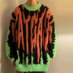 Splice Knit Thickened Crew Neck Loose Pullover Sweater