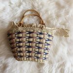 Japanese Style Paper String Woven Bamboo Rattan Handle Handbag - Image 4