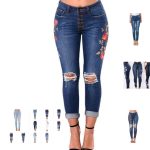 Ripped Jeans For Women 2021 Women Jeans Pencil Pants Denim Jeans - Image 2