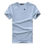 Men V Neck Cotton Short Sleeve T-Shirts - Image 5