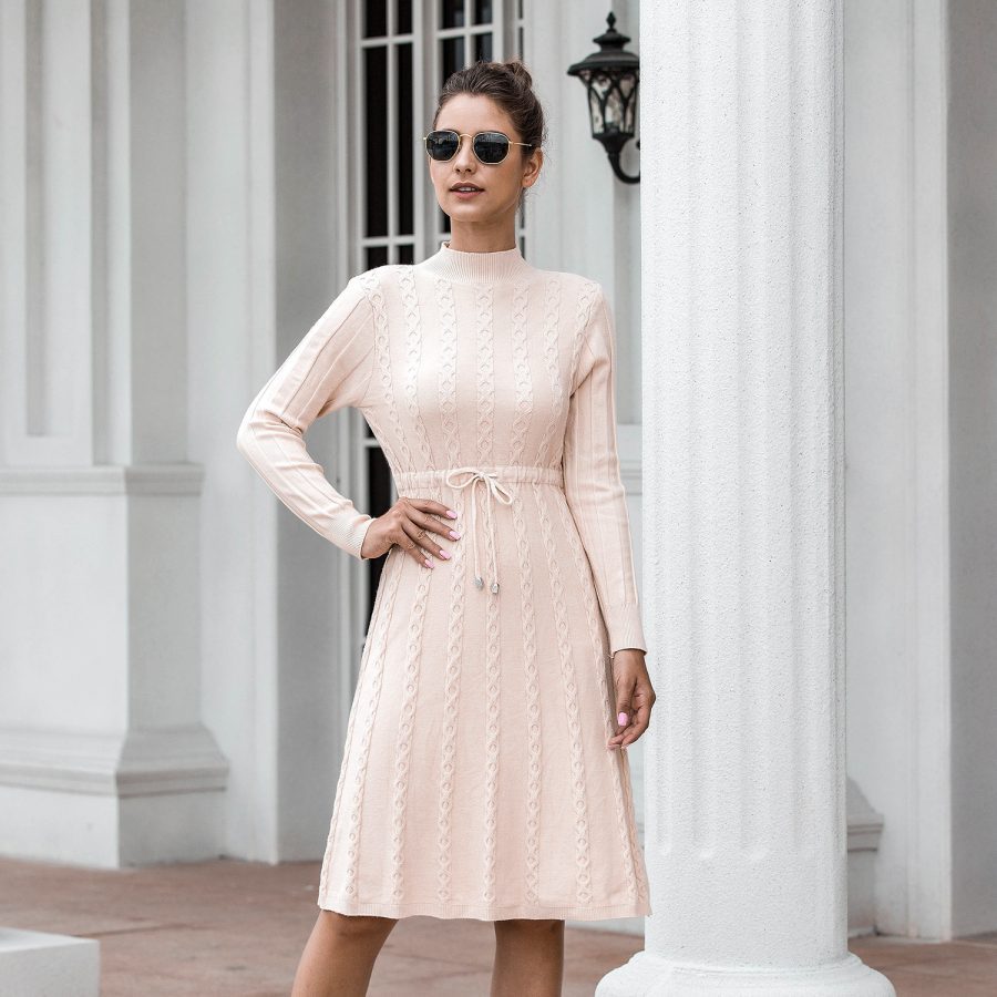Twisted lace midi sweater dress - Image 2