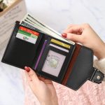 Women's Short Splicing Leather Wallet - Image 7