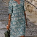 Fashion chrysanthemum midi dress - Image 2