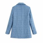 Retro loose suit tweed women's blazer jacket casual women streetwear - Image 7