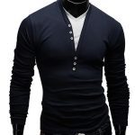 Long Sleeve V-Neck Layered Men T-Shirt - Image 3