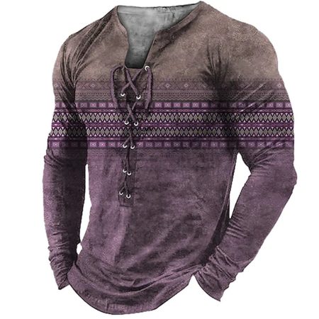 European And American Sports Long-sleeved Men's Print