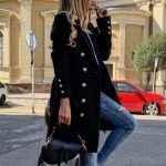 Blends Women Long Coats Trench Notch Collar Double Breasted Vintage Elegant - Image 5