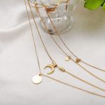 Personalized multi-layer crescent round piece Pendant - Image 4