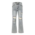 American High Street Washed Make Old Ripped Jeans Retro Slimming - Image 9