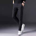 Slim straight trousers men - Image 2