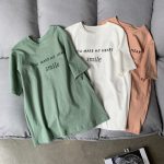Letter printed T-shirt women white