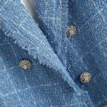 Retro loose suit tweed women's blazer jacket casual women streetwear - Image 5