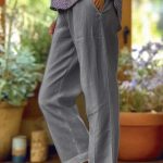 Women's Loose And Simple Solid Color Fashion Casual Pants Straight-leg Trousers - Image 8