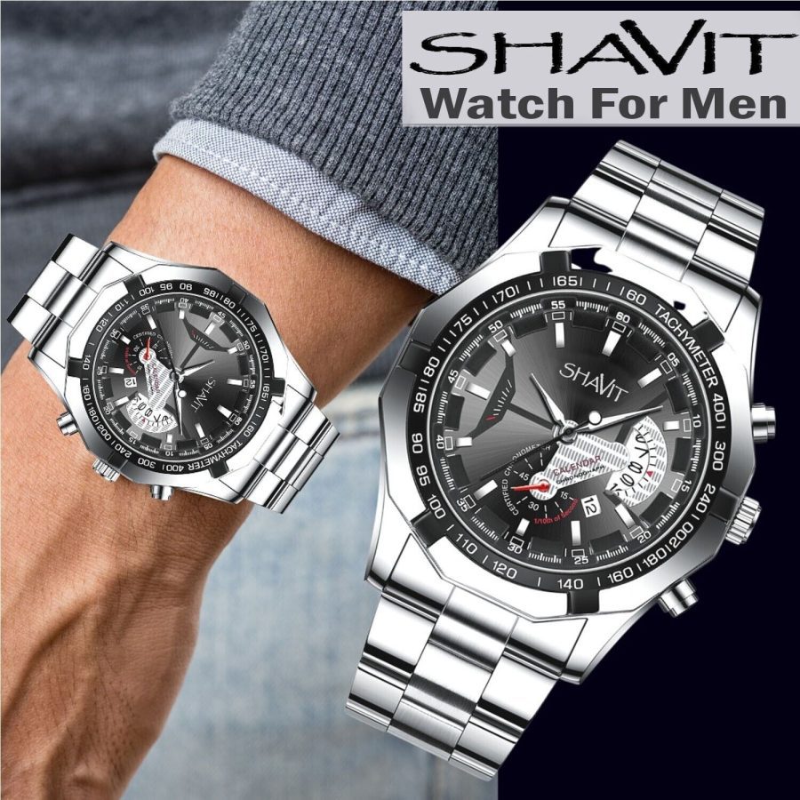 Men's Quartz Watch Stainless Steel Analog Waterproof Business Wristwatch Fashion - Image 5