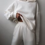 Women's Casual Hooded Sweater Two-piece Suit Clothes Hoodie Tracksuit - Image 3