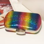 Summer Versatile Rainbow Color Dinner Bag Laser Pu Clutch Gradient Color Women's Bag - Image 4