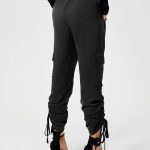 Women's Satin Jogger Pants Casual High Waist Long Lounge Pant Trousers With Pockets - Image 9