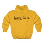 Dear Person Behind Me,the World Is A Better Place,with You In It,love,the Person In Front Of You,Women's Brushed Hoody Plain Letter Printed Kangaroo Pocket Drawstring Printed Hoodie - Image 9