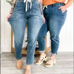 Oversized Straight Trousers Women's Drawstring Jeans Fashion Pants