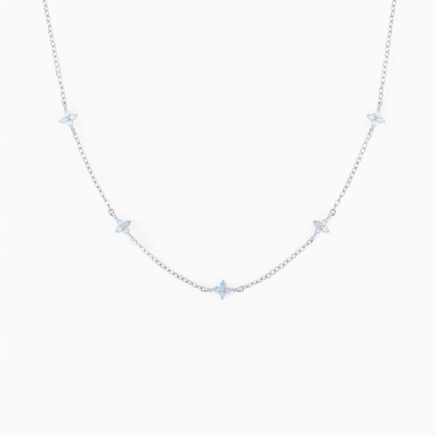 Ins Style Fashion Blue Flower Necklace Vacation Beach Travel Spring Summer Jewelry - Image 6