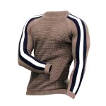 Men's Contrast Slim Bottom Sports Casual Sweater - Image 6