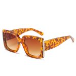 Trendy Large Frame Sunglasses Women Square Bright Black Sunglasses - Image 4