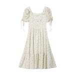Sweet Print Pearl Square Tie Midi Dress - Image 5