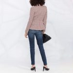 Houndstooth Small Jacket Women Long-Sleeved Double-Breasted Plaid Blazer - Image 3