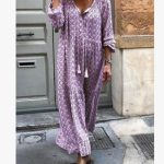 V-neck print maxi dress - Image 3