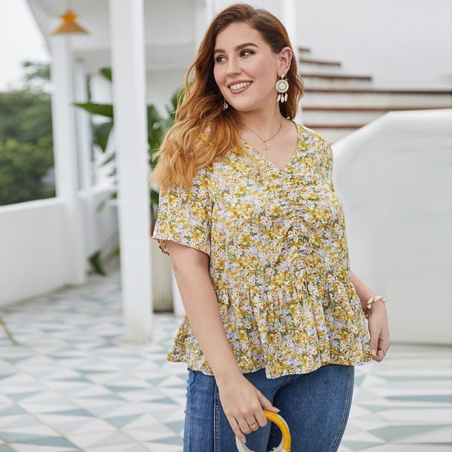 Fat woman print blouse - Image 2