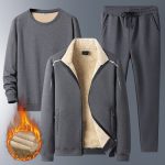 Men's Lamb Fleece And Fleece Thickened Suit - Image 6