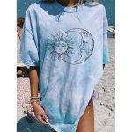 Letter Print Round Neck T-shirt Women Short-sleeved Loose White T-shirt - Image 3