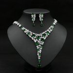 Colorful Zircon Necklace Set Wedding Dress Wedding Earring Accessories - Image 2