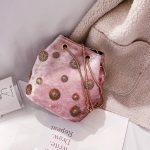 Women's Fashion Velvet Bucket Bag - Image 6