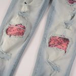 Jeans Men's High Street Paisley Light Color - Image 4
