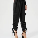 Women's Satin Jogger Pants Casual High Waist Long Lounge Pant Trousers With Pockets - Image 5