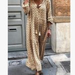 V-neck print maxi dress - Image 6
