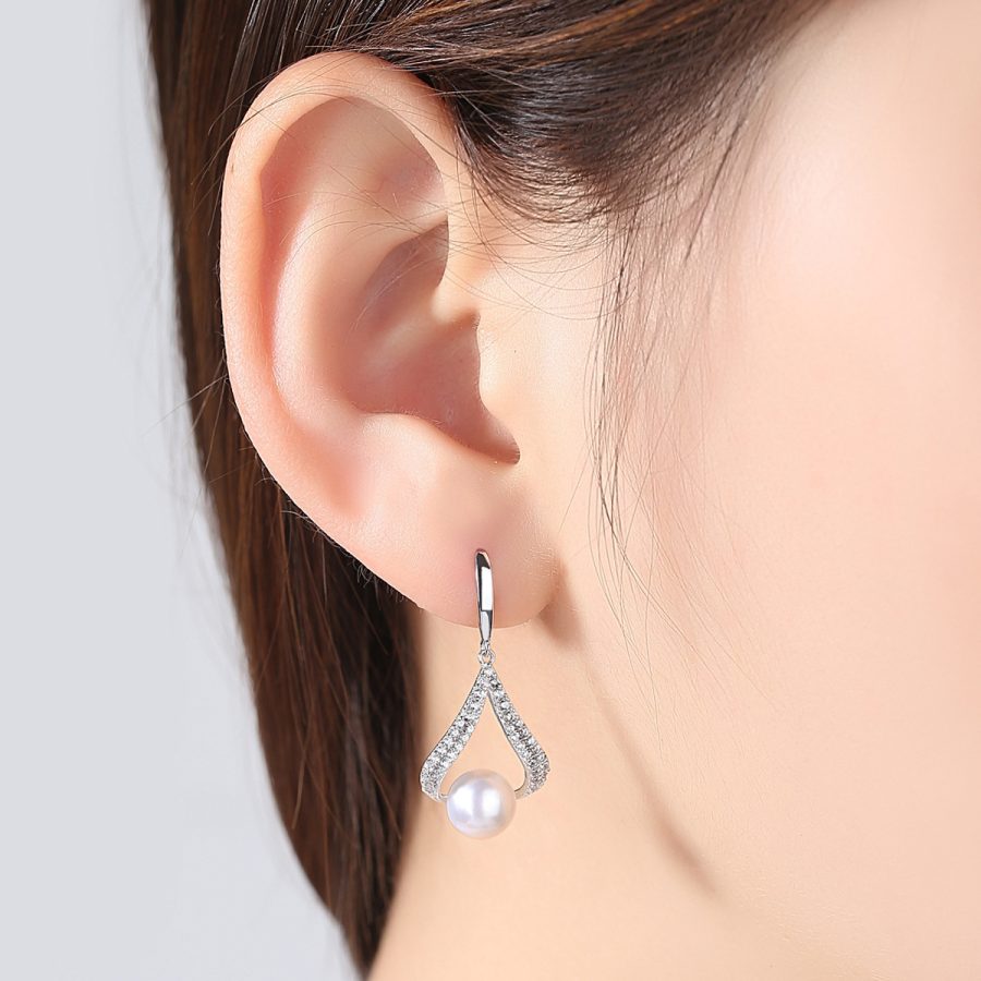 New pearl earrings with water drops - Image 2