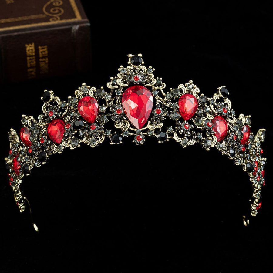 Baroque Rhinestone Crystal Bridal Crown - Image 9