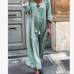 V-neck print maxi dress - Image 4