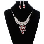 Bridal Jewelry three sets of Korean Wedding Necklace, earring set, Rhinestone Wedding dress accessories, wedding jewelry wholesale - Image 3