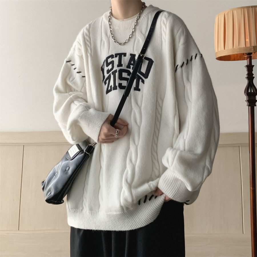 Men's Lazy Sweater Thick Twist Coat - Image 2