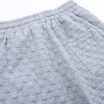 Checkerboard Clip Velvet Hidden Check Embroidered Knitted Trousers Man - Image 5