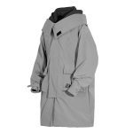 Tooling With Hooded Fake Two Trench Coats Loose For Men And Women - Image 5